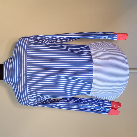 GAP Blue White Mixed Stripe Button Down Top - Picture 4 of 7